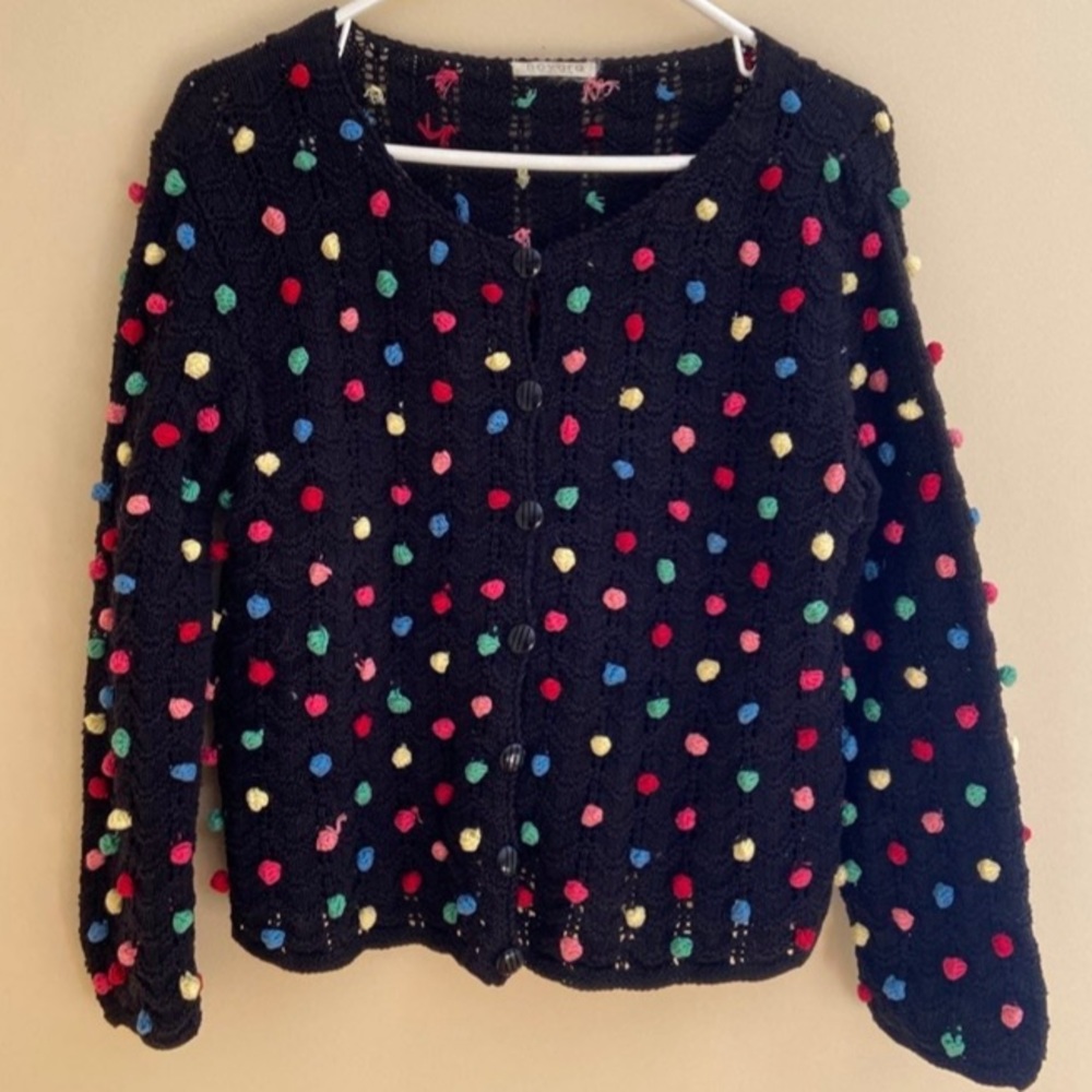 Rainbow Pom Pom Dot sweater
